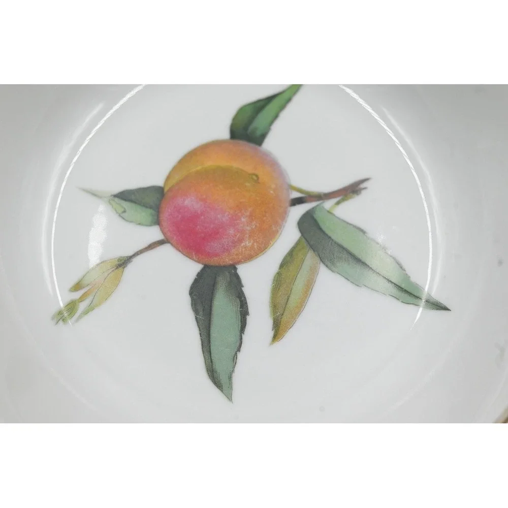 Royal Worcester Evesham Gold Fruit Bowls Set of 5 Fine Porcelain Peach England